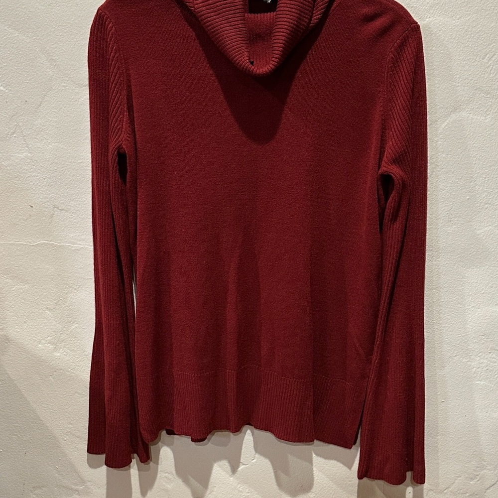 DG2 by Diane Gilman Rich Red Cowl Neck Sweater